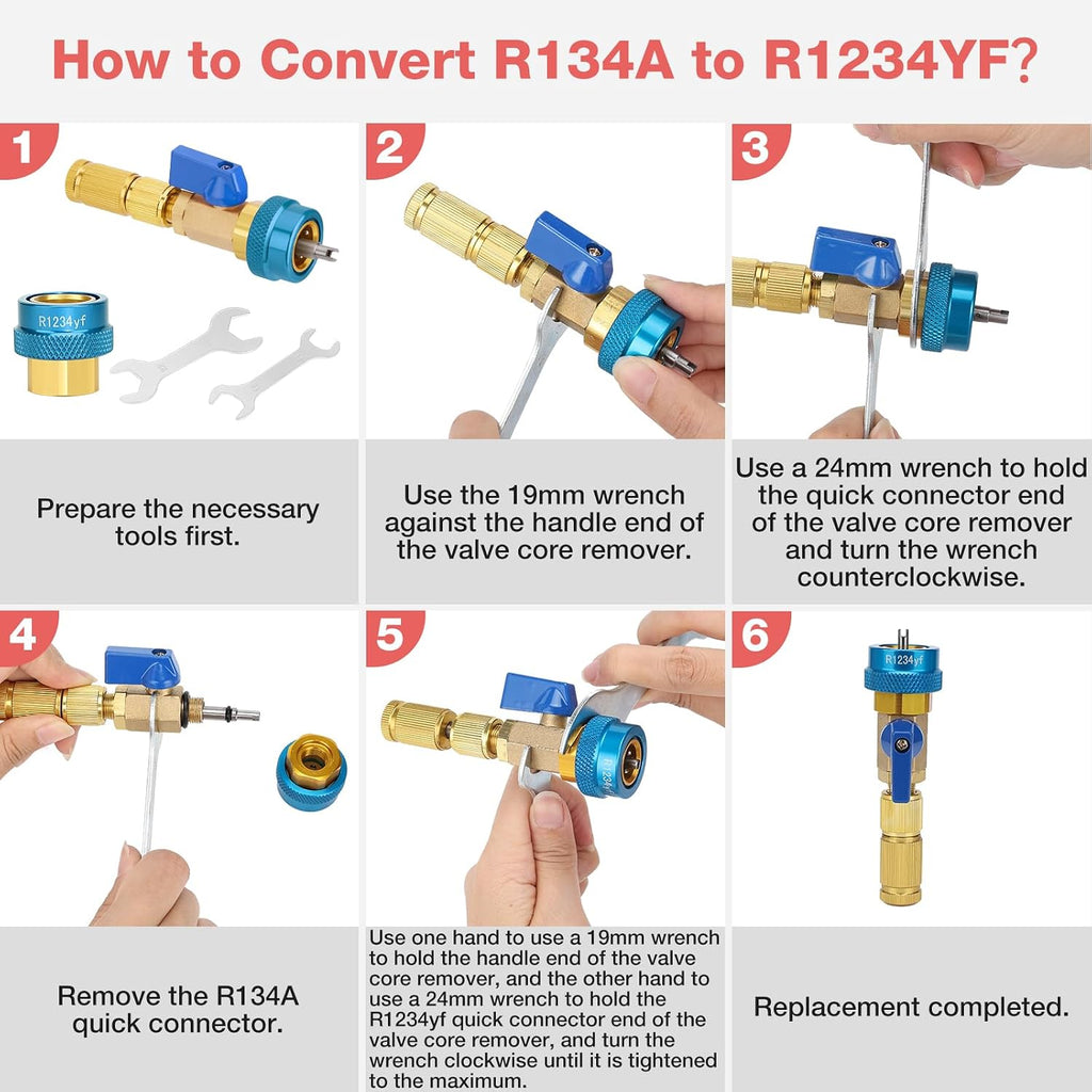 ac valve core removal tool r134a r1234yf ac on a desk or shelf