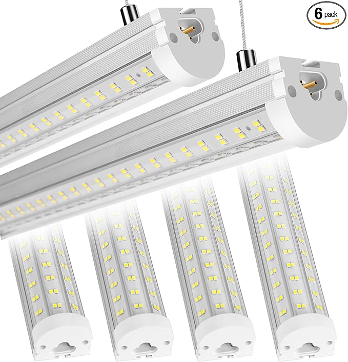 8FT U Shape 125W Integrated Tube Bright LED Light, 6500K Clear White, 20000LM by Phiwicsh