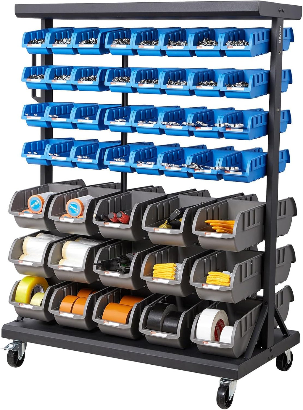 vevor 7-tier double-sided rolling bin storage rack, 94, main product view