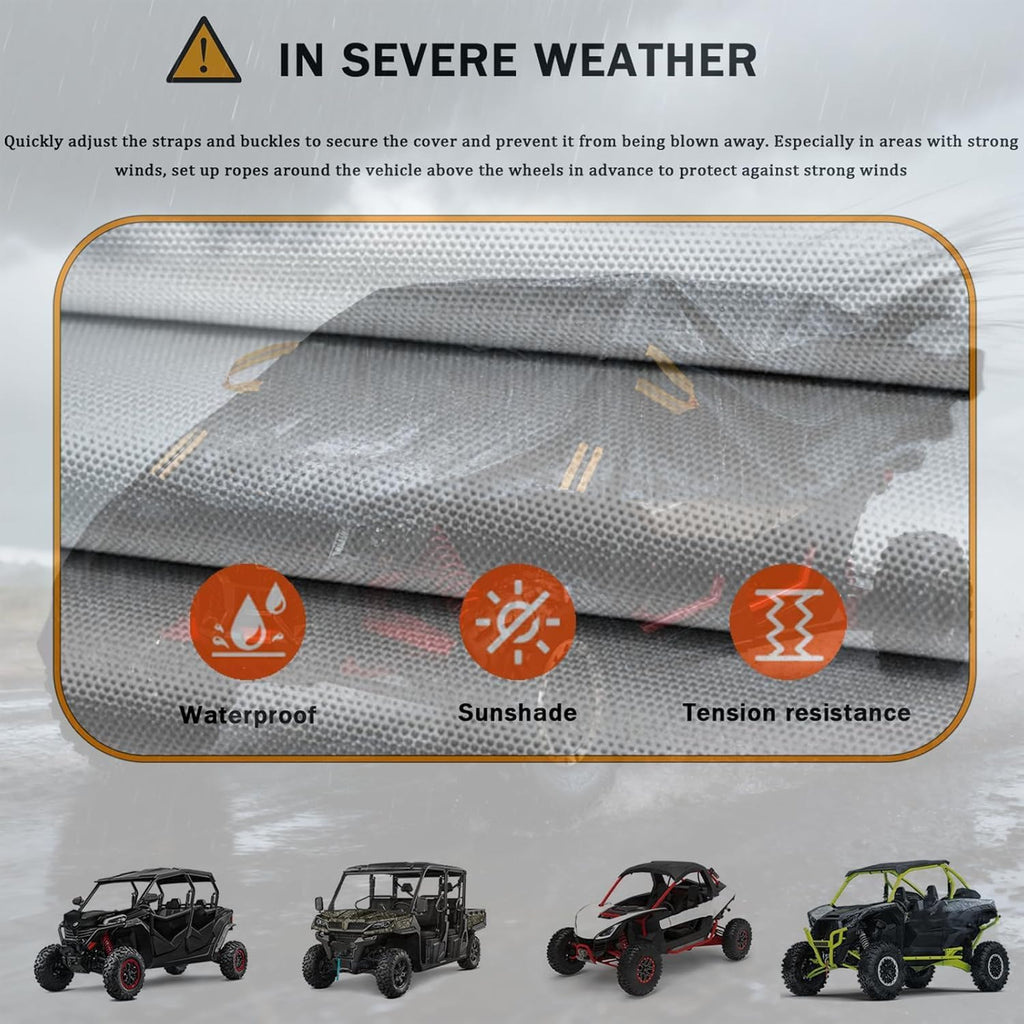 UTV Protective Cover for Honda Talon 1000R / 1000X / 1000X-4 / 1000R-4 2019 – 2025, Duty Fadeless Oxford Cloth, Windproof All Weather Side by Side Covers Accessories