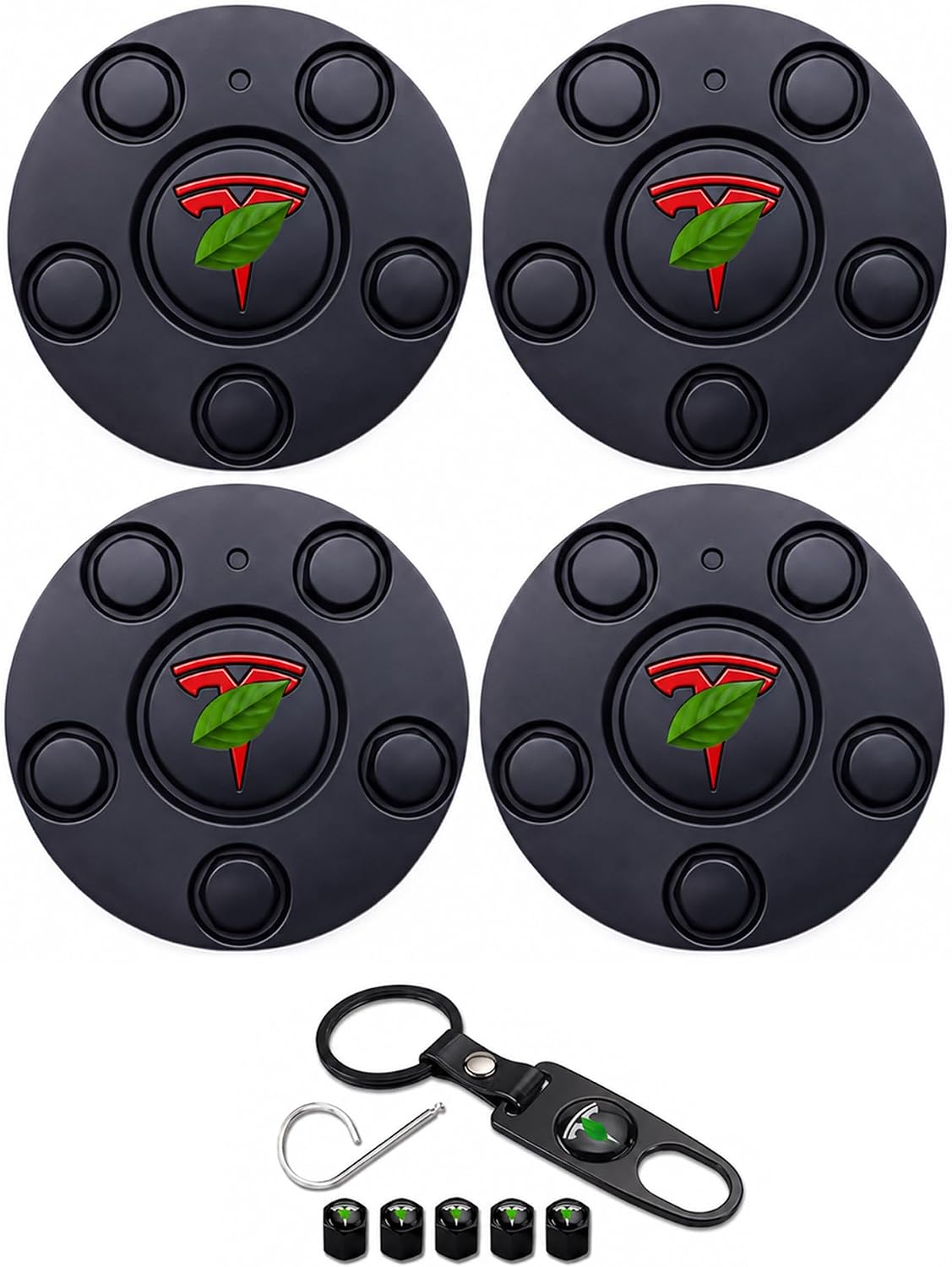 Center Caps Hubcaps Cover Aero Wheels for 18-inch Original Standard Rims Compatible with Model 3 (NOT Compatible with Model 3 Highland)