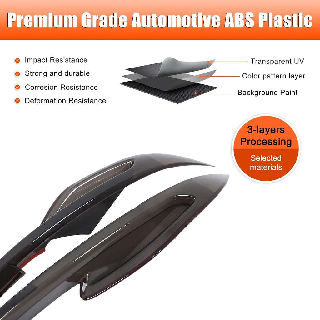 Sekhyna Car Tail Lights Lamp Cover Compatible with Lotus Emira V6 GT GT4 I4 2021-2024,Smoked Black Tail Light Shell Trim Cover Kits,Rear Lamp Shade Brake Indicator Light Trim Accessories 2PCS