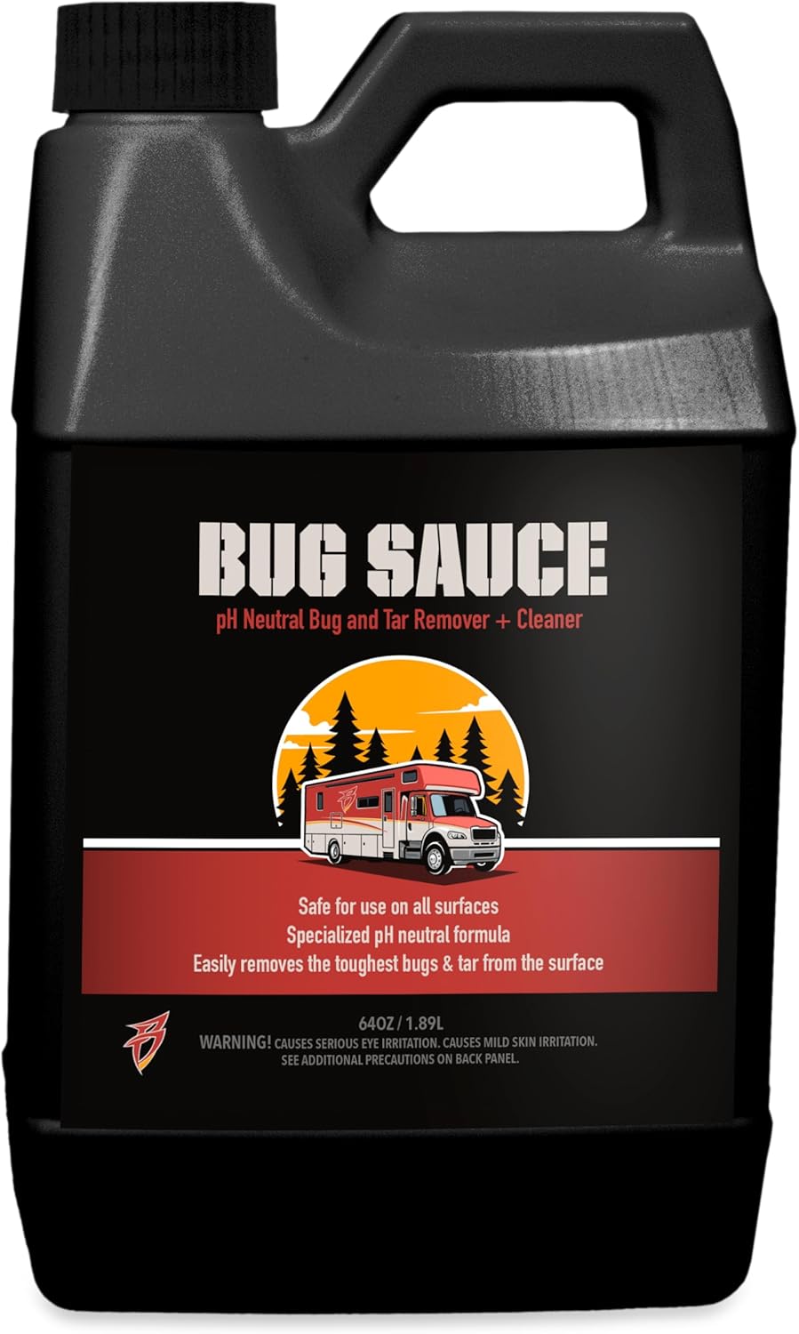Bling Sauce Bug Sauce, pH Neutral Bug & Tar Cleaner for RVs, 64 oz | pH-neutral bug and tar remover lifts tough front-end grime from RV exteriors with safe spray, agitate and wipe cleaning