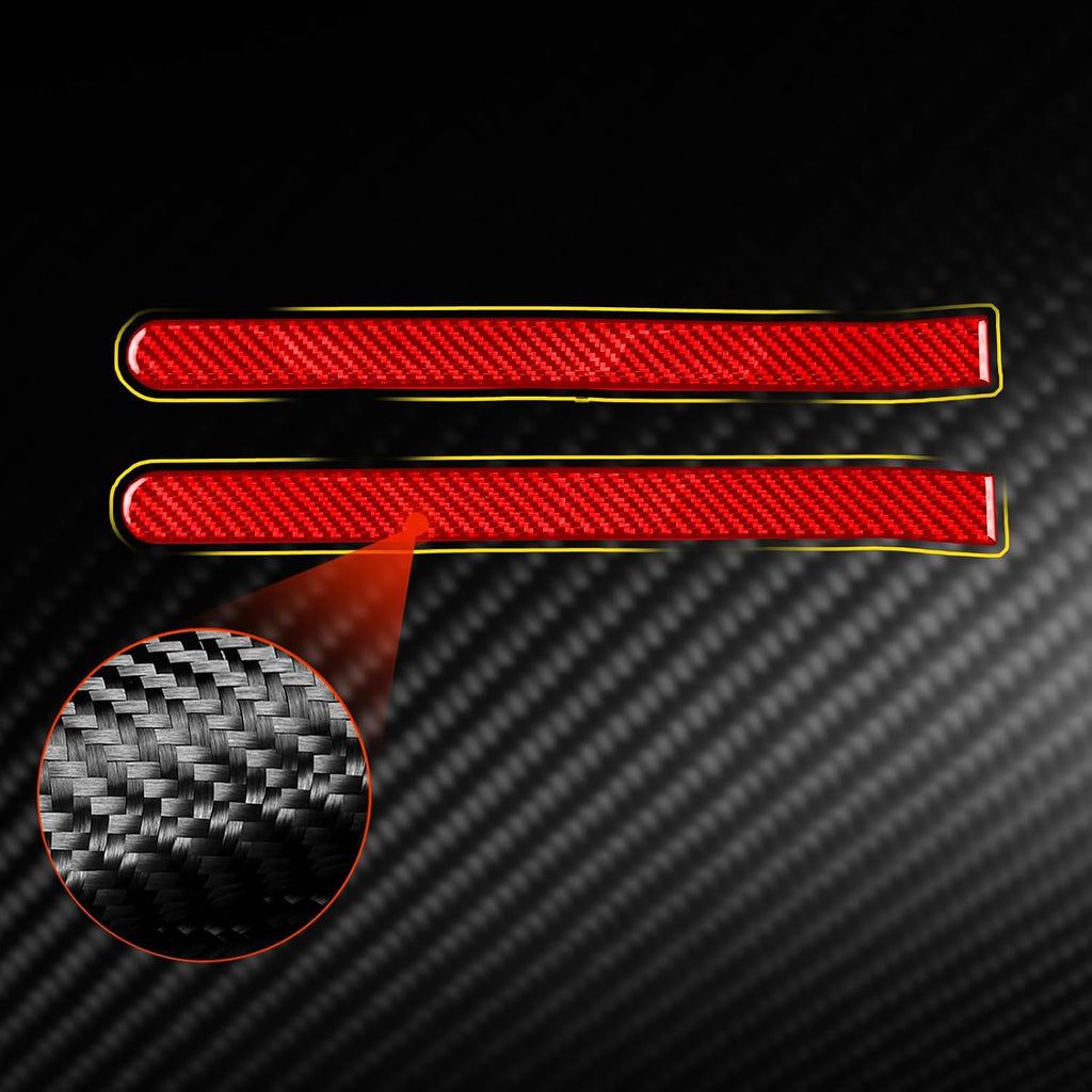 NVCNX Real Premium Carbon Fiber Accessories Compatible with KIA Stinger GT 2018-2023 2019 2020 2021 2022 Car Tail Light Cover Decal Decoration Exterior Trim Sticker Red