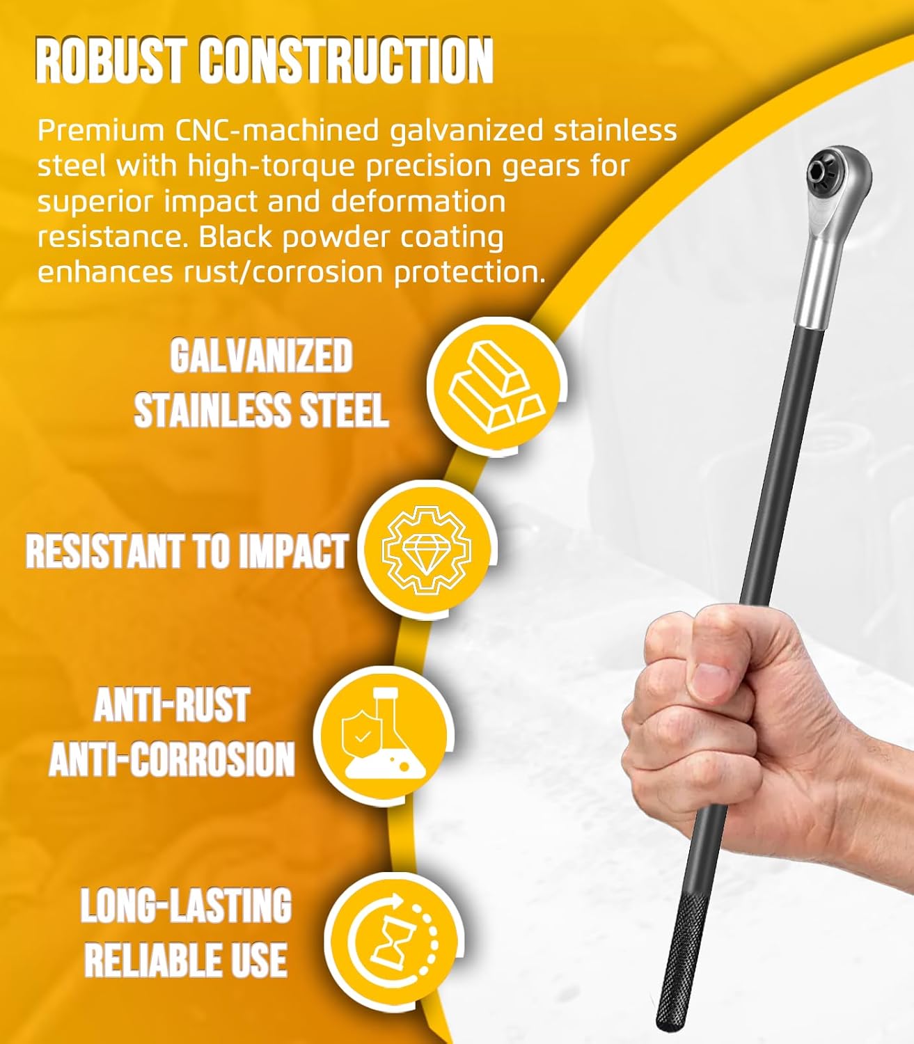14540 Headlight Adjusting Ratchet Wrench for Ford, 4MM Hex Tool for Headlight Adjustment Screw