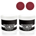 2pcs Pipe Polishing Pads, Buffing & Finishing Care Set, Metal Polishing Paste Pipe Pads Infused Polishing Pads, Achieve a Brilliant Shine with Ease, for Chrome & Stainless Steel, Buffing & Finishing
