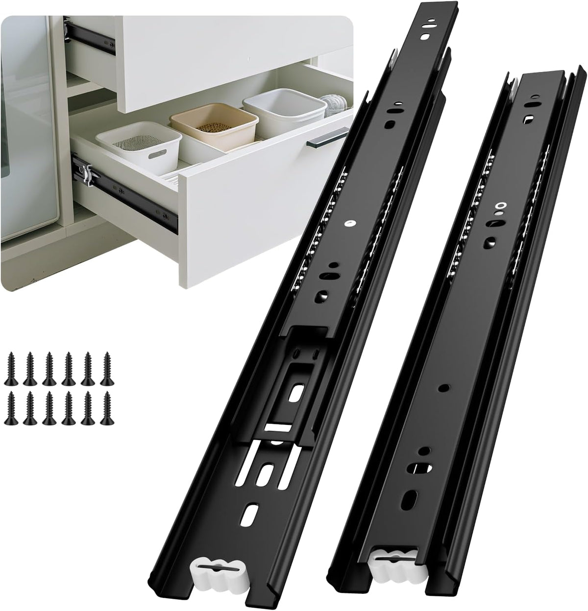 black heavy duty drawer slides 14 inch 10, main product view