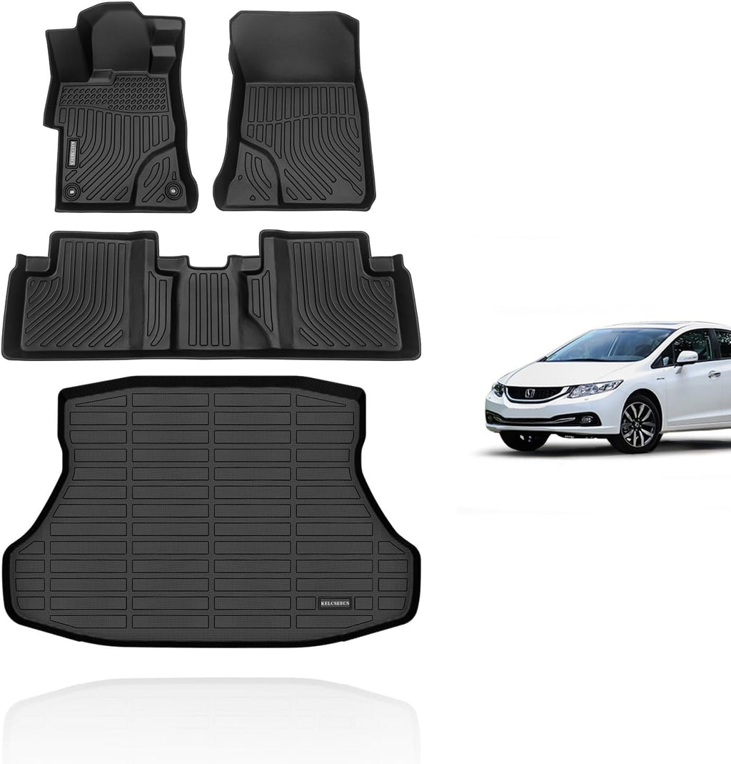 KELCSEECS All Weather Floor Mats & Cargo Liner Set