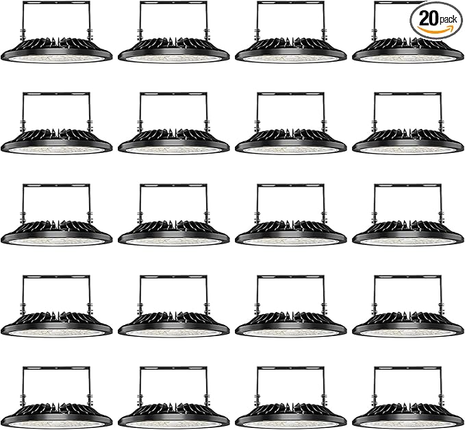 Viugreum 20 Pack 200W UFO LED High Bay Lights, 000LM 120V, 5000K Daylight by Viugreum