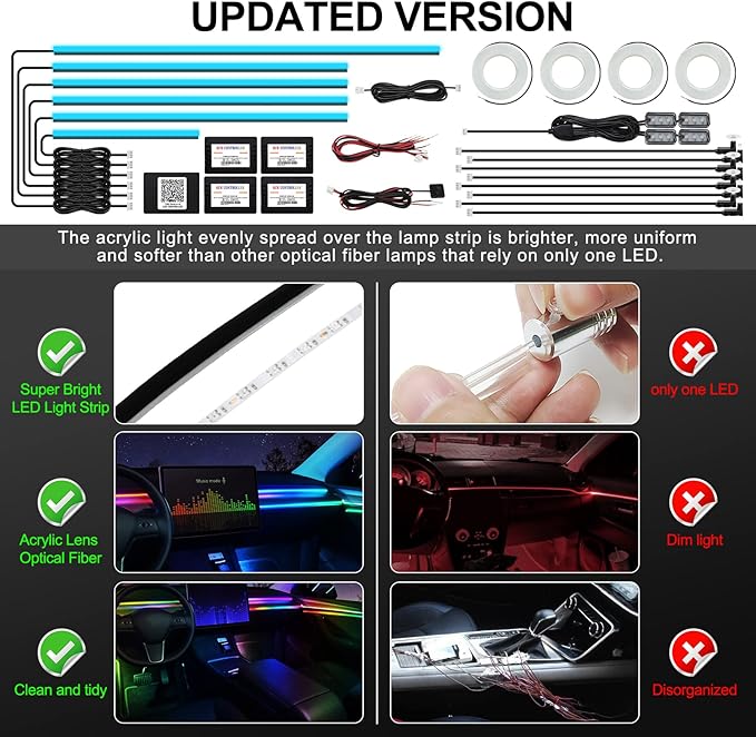 Acrylic Interior Car LED Strip Light - Image 5
