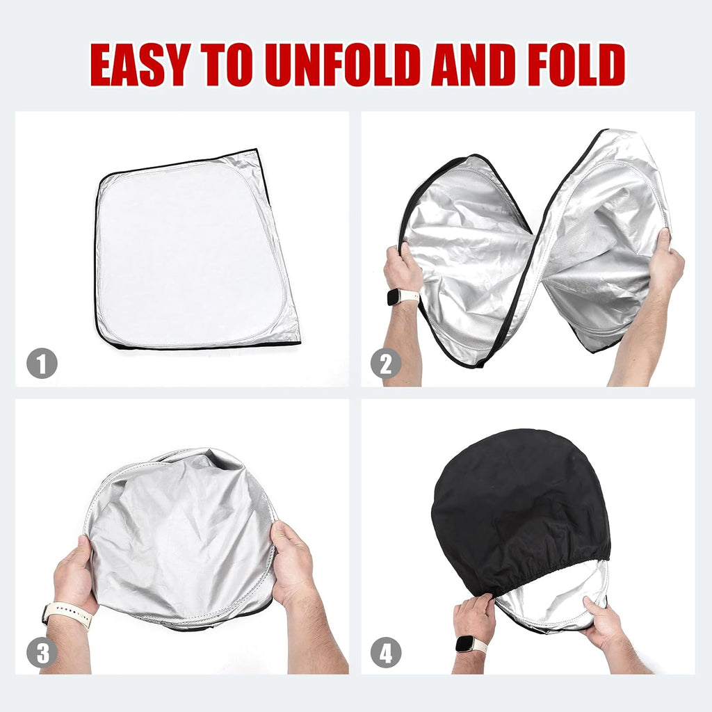 Mabett Windshield Sun Shade for Ford Maverick 2022-2025 2026, Foldable Car Front Window Sunshade, Interior Maverick Accessories for Summer