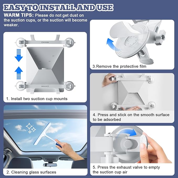 Starlink Mini Mount for Car, 360° Rotation Starlink Mini Suction Cup Mount for - Image 7