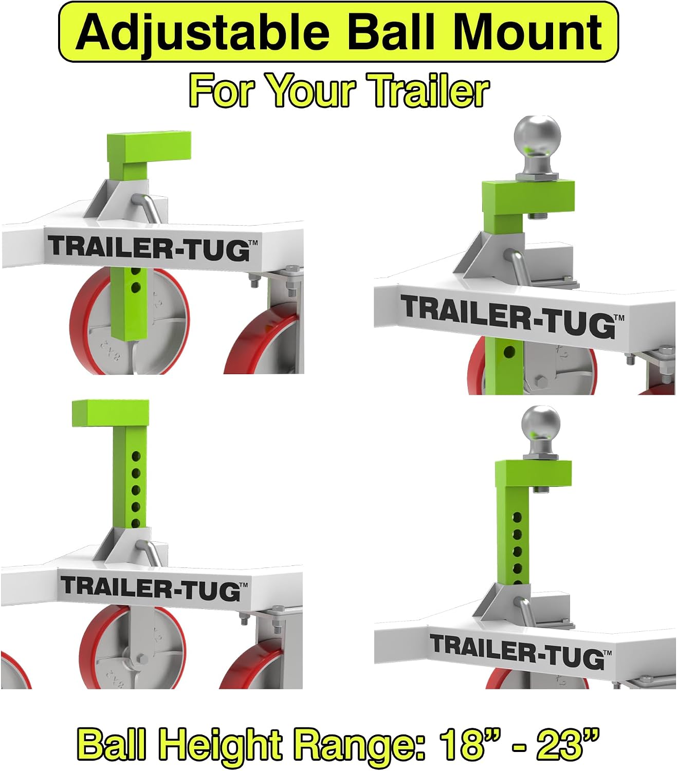 Trailer Tug - Supports up to 20,000LBS - 3,500 lb Max Tongue Weight - Mover for RV, Boat, Camper, Flatbed, Enclosed Trailers - Heavy Duty - World's Greatest Trailer Dolly