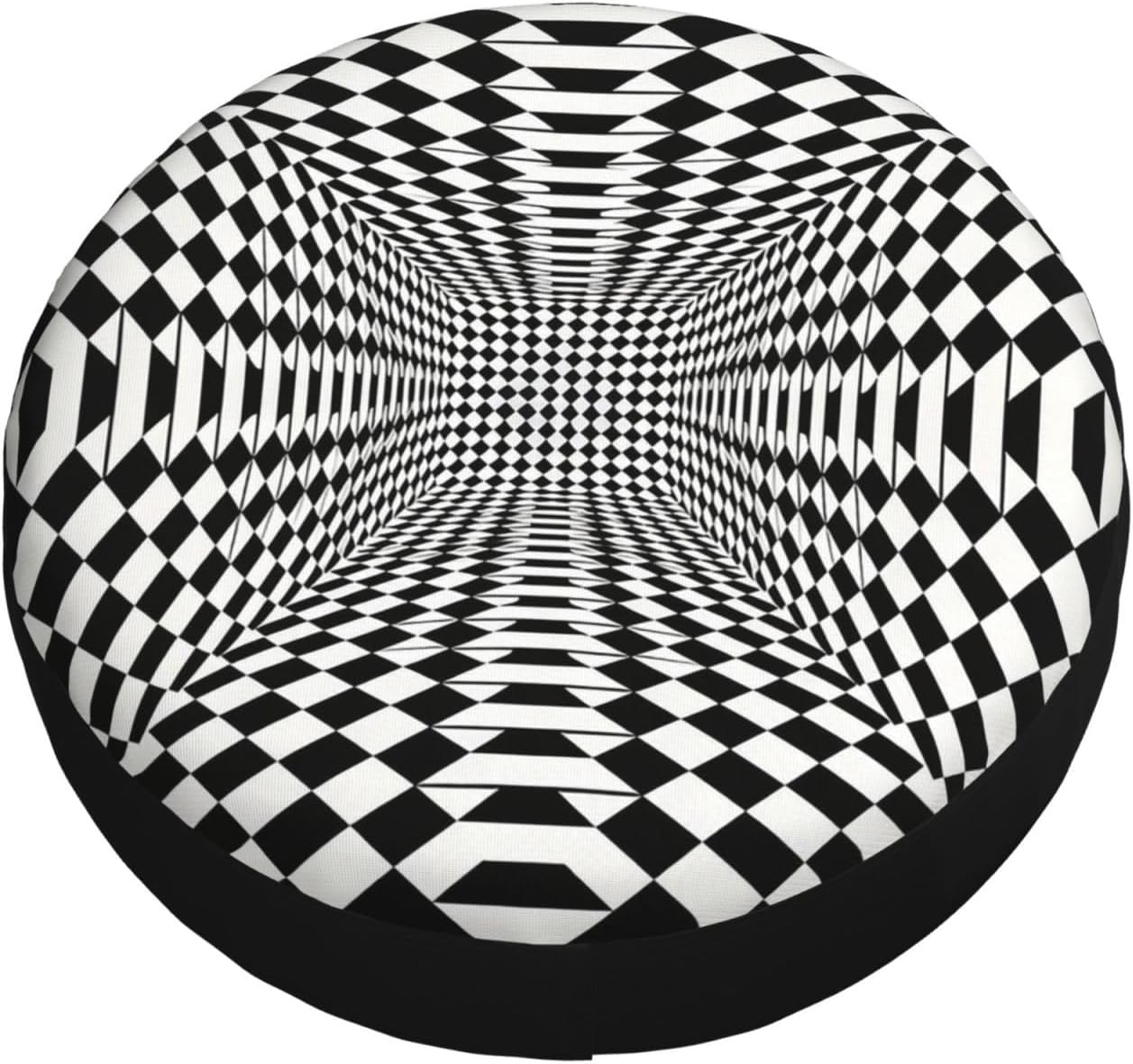 Black and White Chess Grid Print Universal Spare Tire Cover for RV, Jeep | Wheel Protector Fits Rv, Trailer, Jeep, Shield Tires From Sun, Dirt And Rain For Outdoor Storage