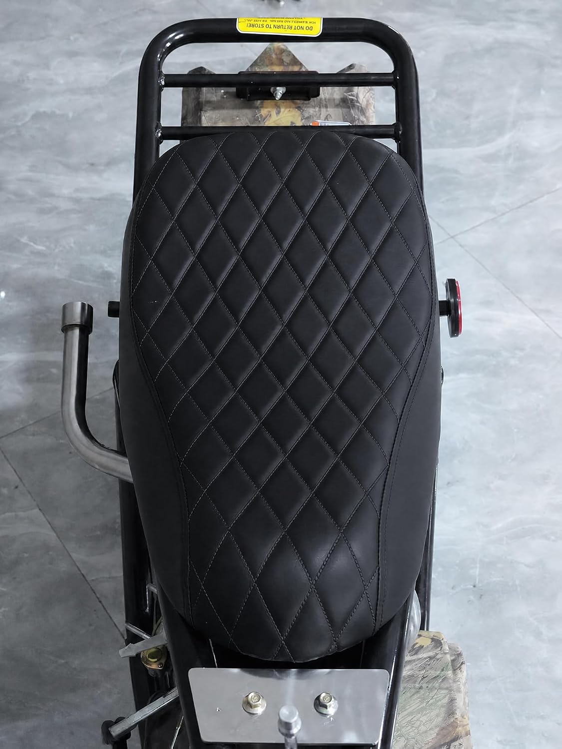 JMCHstore Black Diamond Stitch Retro Mini Bike Seat Cover for Coleman B200R B200C B200V RB200 Realtree RT200 MEGA Moto B212 MAX Cushion Replacement Parts