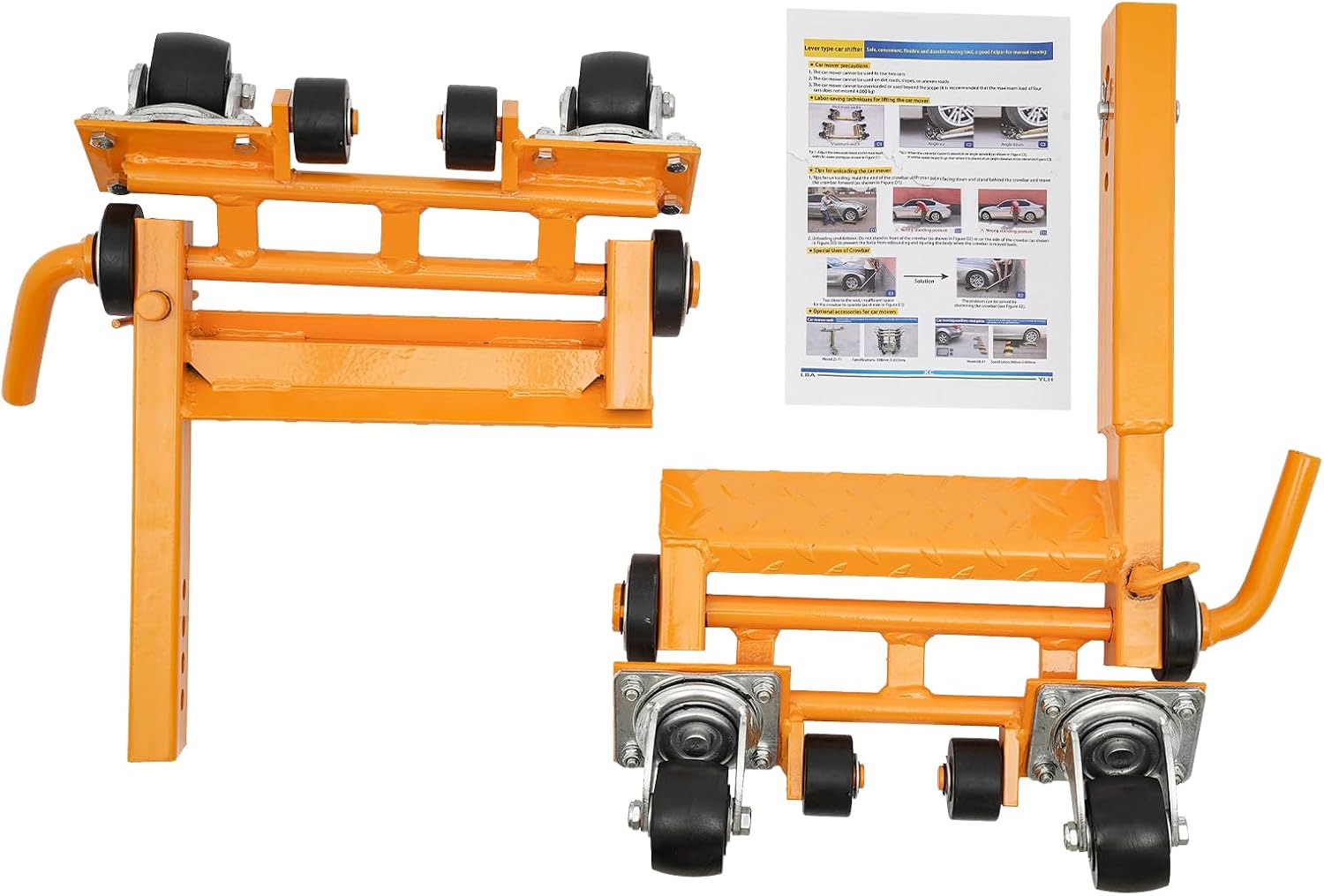 1T Wheel Dolly, Lever Type Car Moving Dolly Yellow | Car Wheel Dolly Tire Lifting Tool for Towing Companies, Car Showrooms Tire Auto Repair Moving