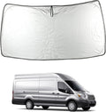 Foldable Windshield Sun Shade for Ford Transit Van 2015-2026 | Custom Fit Transit Van XL, Wagon XL, Wagon XLT Cargo Front Windshield Sunshade Heat Shield Reflector Cover