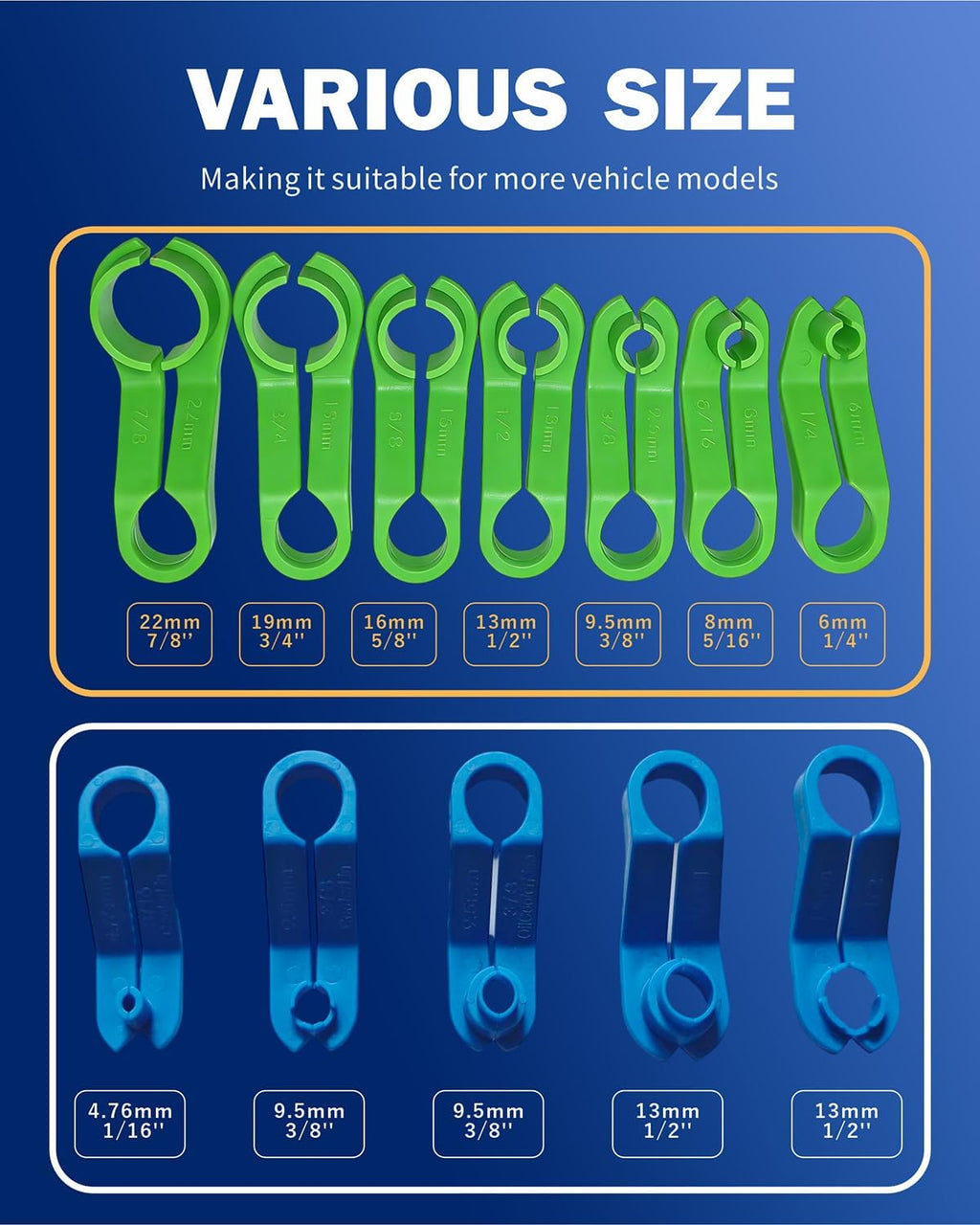 master quick disconnect tool fuel line disconnect tool showing dimensions