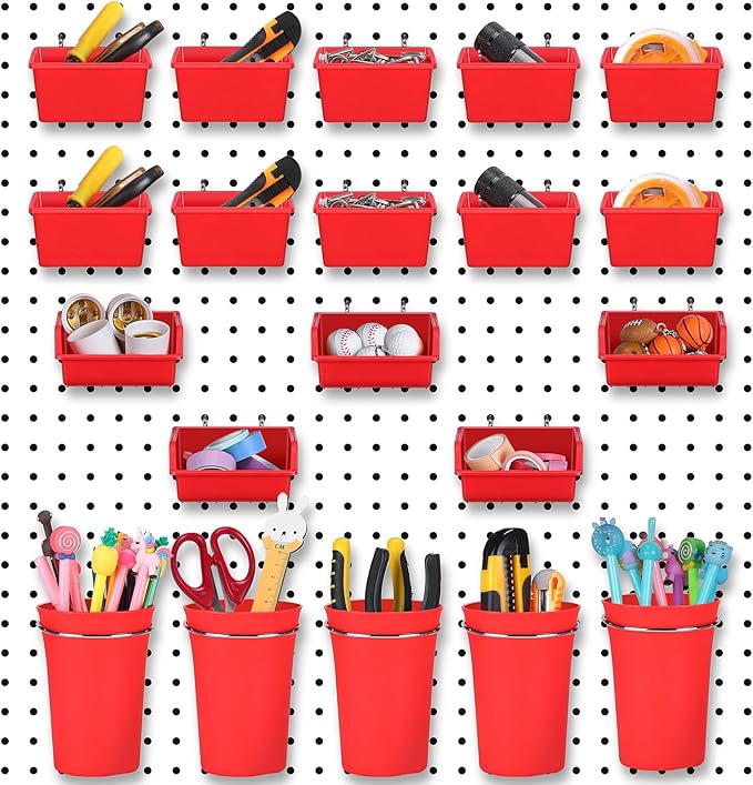 Yookeer 20 Pcs Pegboard Bins and Cups by Yookeer