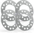 MZS 6x5.5 Wheel Spacers, 1/4" 6mm Thick 6x4.5 / 6x114.3 6x115 6x135 6x139.7 - M12 M14 1/2" 7/16" Thread Pitch Fit Most 6 Lug Vehicle - Pack of 4