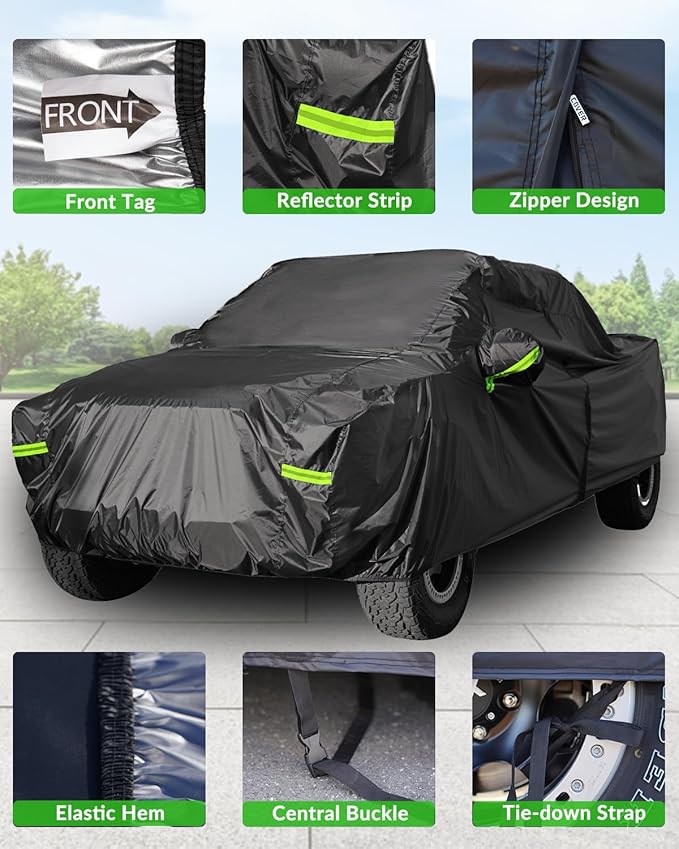 Pickup Truck Cover Waterproof All Weather, Outdoor Indoor Truck Protection Cover - Image 5