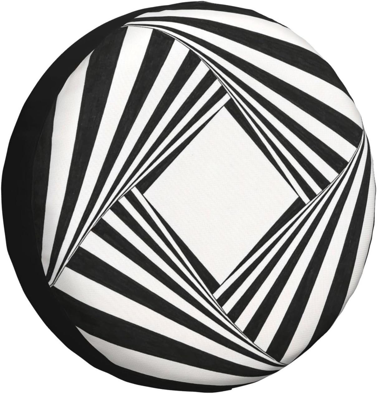 Abstract Black and White Elements Print Universal Spare Tire Cover for Jeep | Wheel Protector Fits Rv, Trailer, Jeep, Shield Tires From Sun, Dirt And Rain For Outdoor Storage