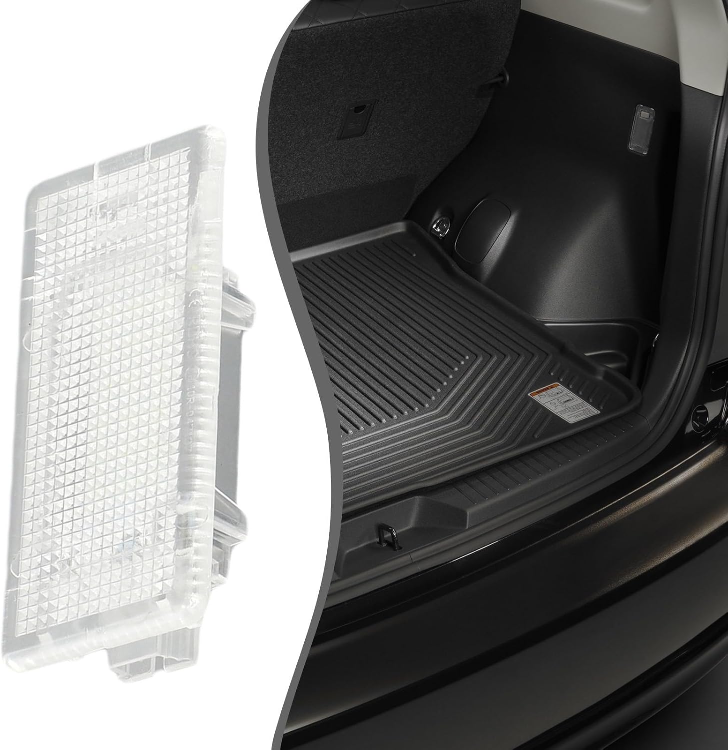 24LED White Trunk Lid Light for BMW E90 E92 E39 E60 - Bright Luggage Lamp Replacement Glove Box Footwell Illumination 78x39mm