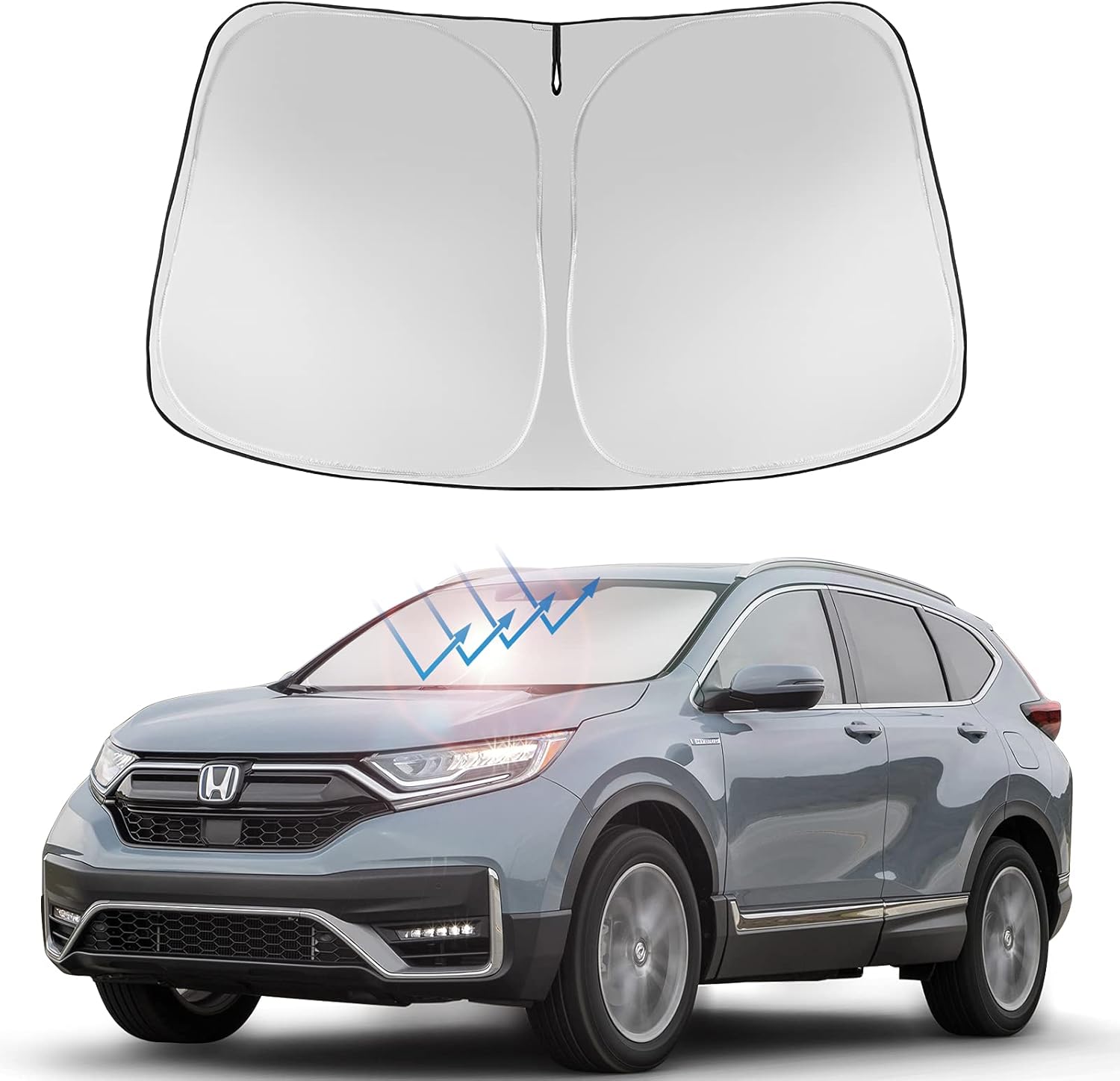 Proadsy Front Windshield Sun Shade Foldable Sunshade Protector Custom Fit 2017-2022 CRV SUV LX EX EX-L EX-L Navi Touring Accessories 2026 Upgrade