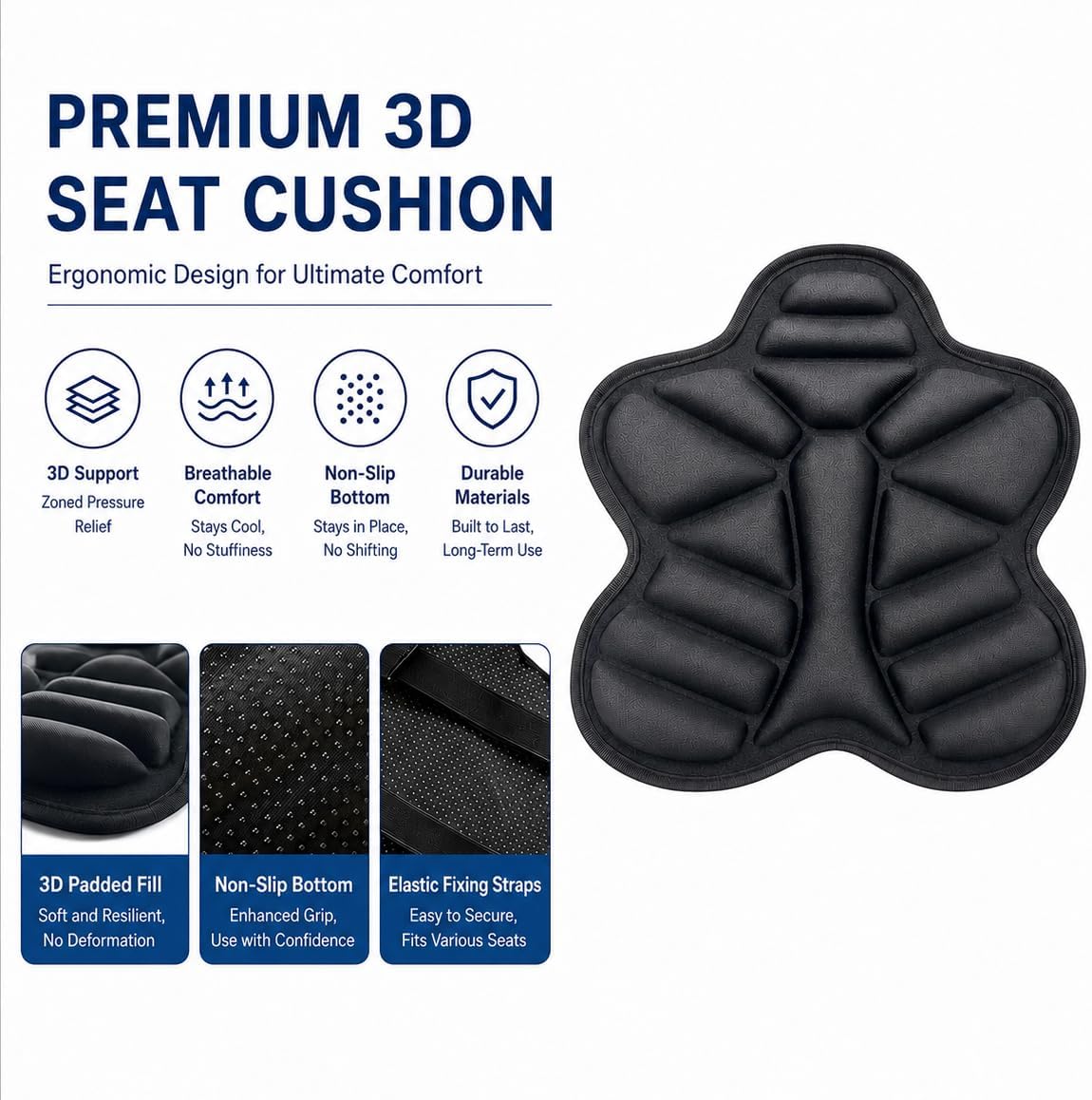 Motorcycle Seat Cover for Honda NT1100 DCT Electronic Suspension/NT700V ABS/Deauville/NT700VA Deauville, Breathable 3D Mesh Cooling Seat Cushion Cover, Anti-Slip Elastic Motorcycle Seat Protector