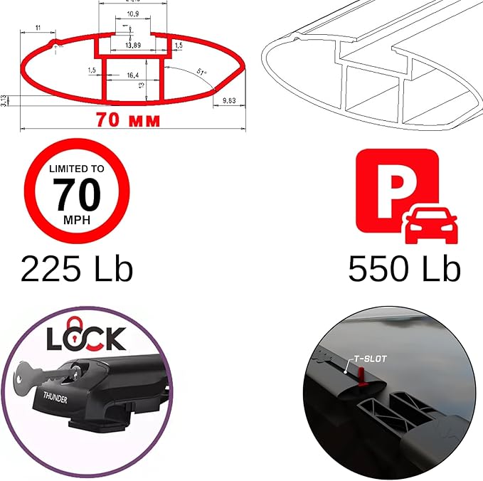 for Subaru XV Crosstrek 2013 2026 Roof Rack Cross Bars | Lockable Aluminum - Image 6