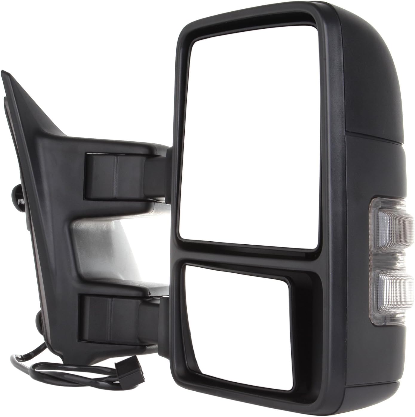 A Pair Towing Mirrors Fits 1999-2015 for Ford for F250/for F350/for F450/for F550 Super Duty, Manual Adjusted View Mirror with Turn Signal Indicator
