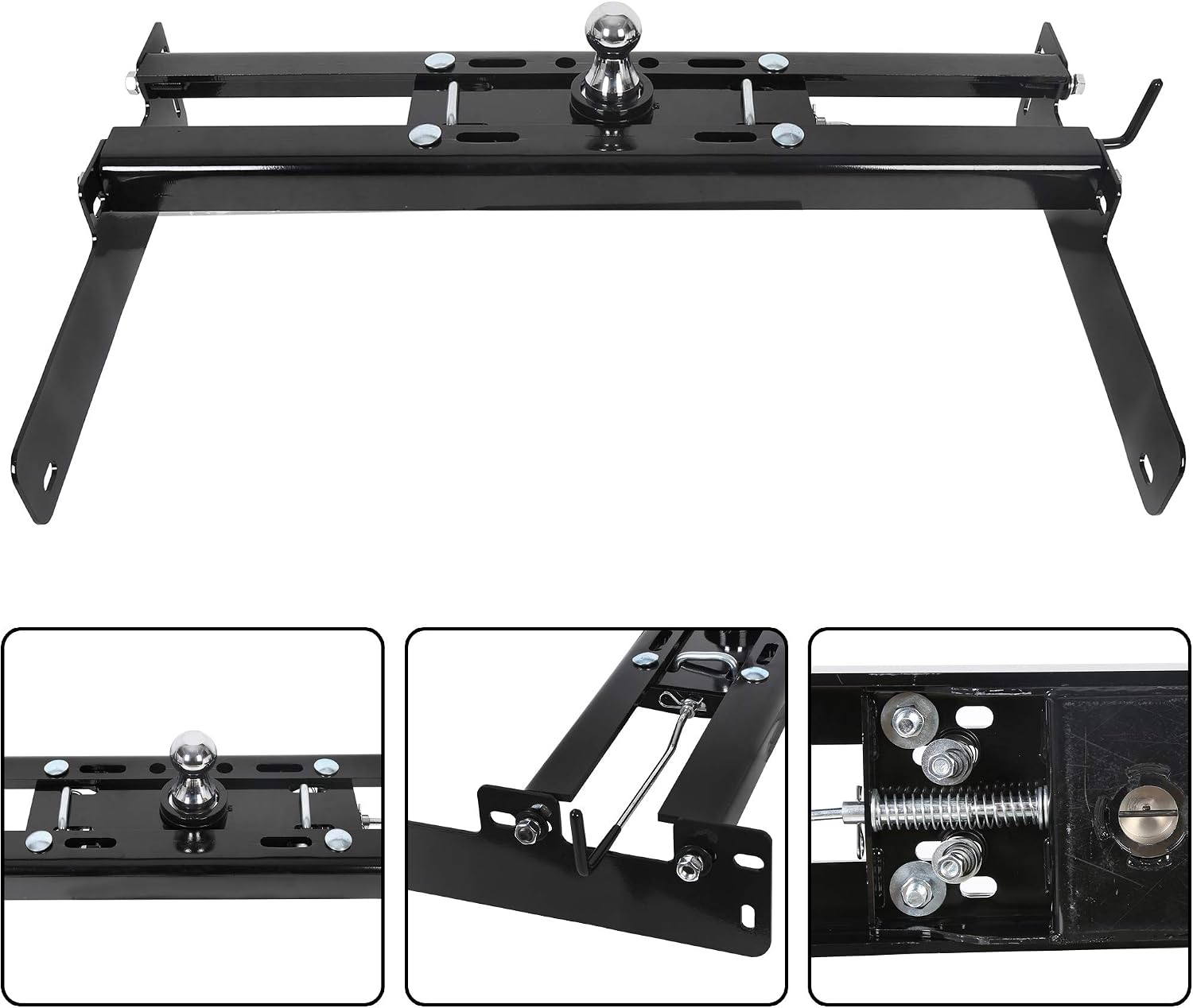 ECOTRIC Gooseneck Trailer Hitch System Compatible with 2004-2014 Ford F150 Under Bed Trailer Hitch System Complete Kit