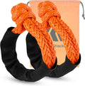 Soft Shackle, 1/2" X 24" Light Weight Shackle (56,000 LBS Breaking Strength) with Extra Sleeves for Sailing, SUV, Off Road Towing, ATV (2-Pack Orange Shackle Recovery)