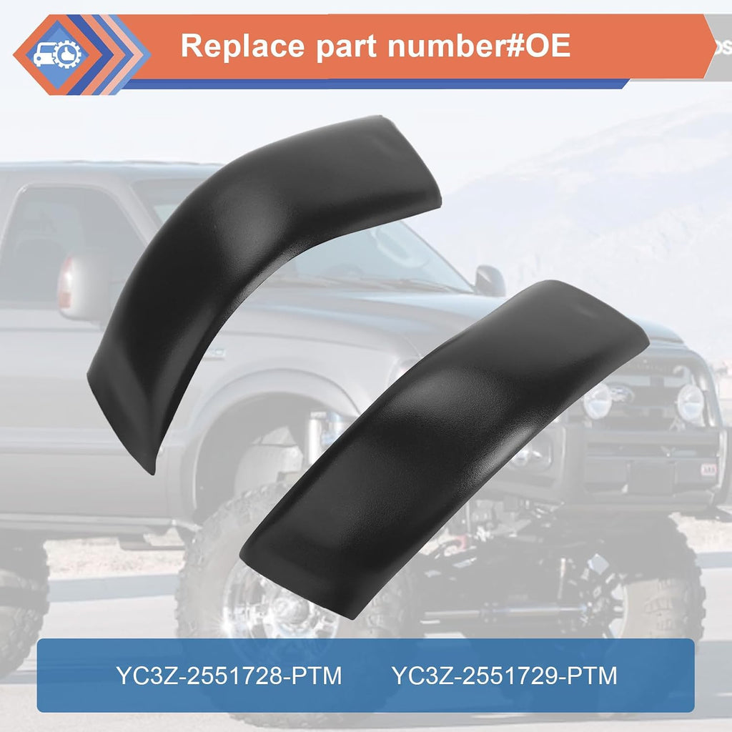 Upgraded Roof Molding, 2 Pcs Left & Right Roof Side Trim Molding Compatible with Ford Vehicle 1999-2007 F250 350 450 550 Super Duty (Regular Cab & Crew Cab), Replace#YC3Z-2551728-PTM YC3Z-2551729-PTM