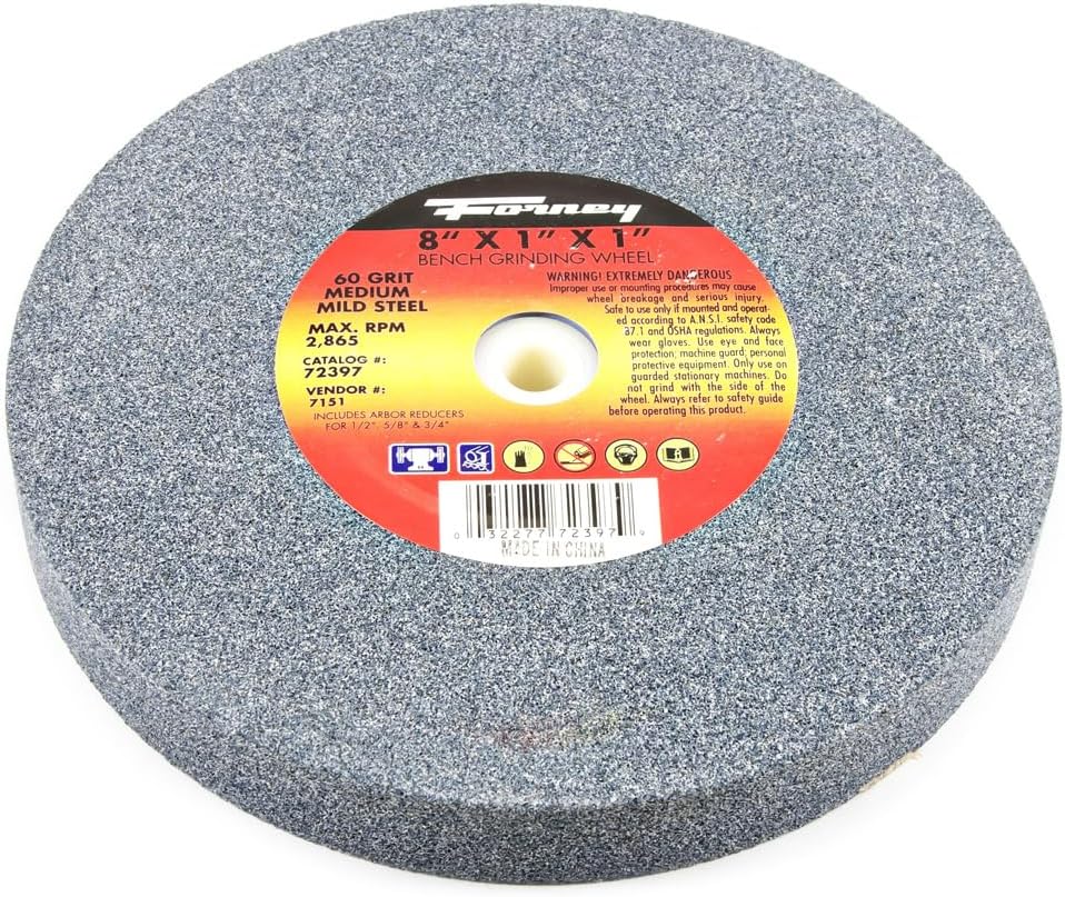 forney 72398 bench grinding wheel, vitrified with 1-inch, main product view