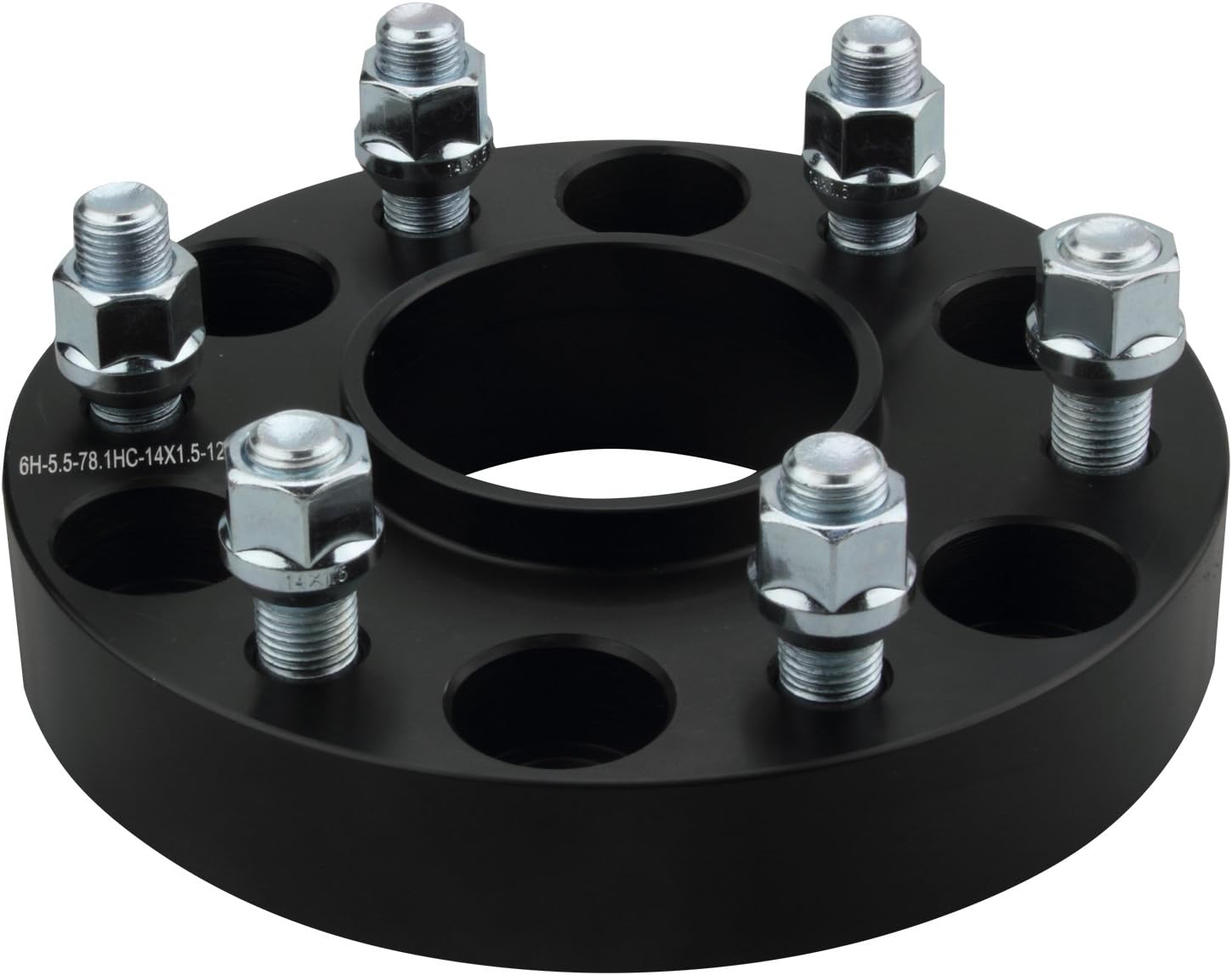 4pc Forged 6x5.5 Hubcentric Wheel Spacers 1 Inch M14x1.5 Studs 78.1mm Hub | Compatible with Chevy GMC 6 Lug 6x139.7 Rim for 1999-2026 Silverado Sierra 1500, 1988-2026 Suburban Yukon, 2019-2026 RAM1500