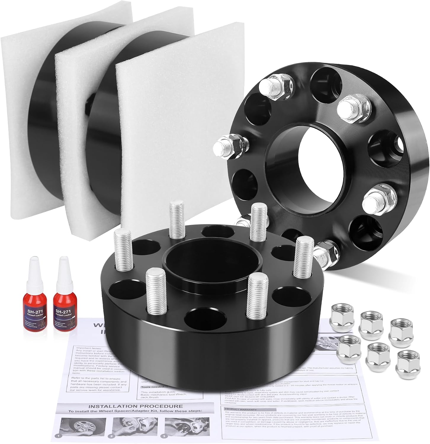 FLYCLE 2 inch 6x5.5 Wheel Spacers for 2019-2026 Ram 1500, 6 Lug 6x139.7mm Wheel Spacer for Ram 1500 with 14x1.5 & 77.8mm