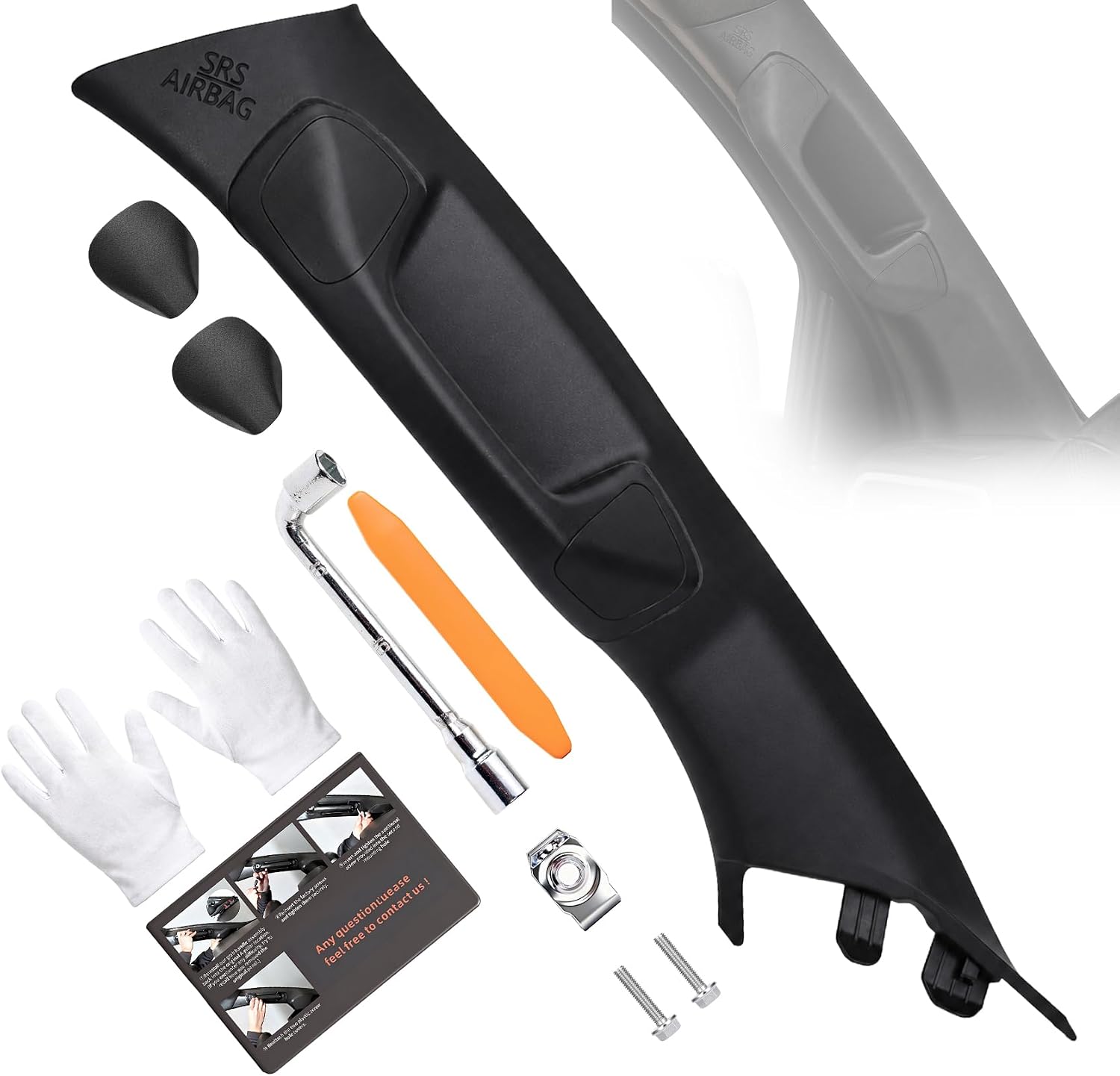 Driver Side A-Pillar Grab Handle Compatible with Toyota Tacoma 3rd Gen (2016-2023), Factory Style Interior Assist Grip for Easy Entry & Exit, with Complete Mounting Hardware, Sturdy & Rattle-Free