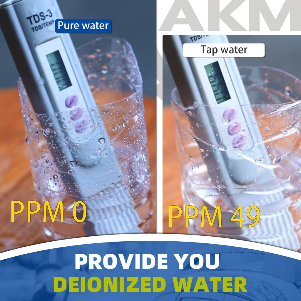 AKM Mixed Bed Deionized Di Resin Filter Fill, Use for Spotless Car Wash System Filter Change, 10 Liters(5 Liters x 2)