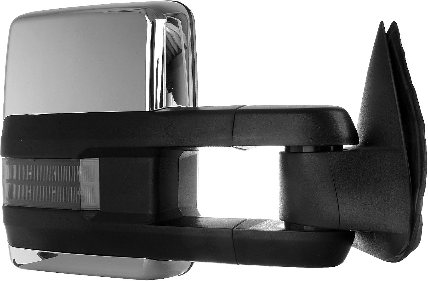 A Pair Heated Towing Mirrors Fits 2001-2002 for GMC Sierra 1500 HD/2500 HD/3500, Power Adjusted View Mirror with LED Turn Signal Light