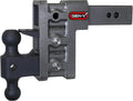 GEN-Y Hitch Tow Hitch for 2.5" Receiver - 6" Drop/Rise with 3 Adjustable Positions, Includes Dual Ball Mount, Pintle Lock and Locking Pins, 32,000 lbs Towing Capacity, 3,500 lbs Tongue Weight, Silver