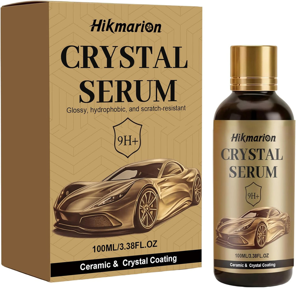 VelnovaFlo® Crystal Serum 9H+ Graphene Ceramic Coating, Advanced Auto Car Detailing Coat Restore for Paint Glass Wheel, Gloss Boost Hydrophobic Scratch Resistant, 100ML with Accessories