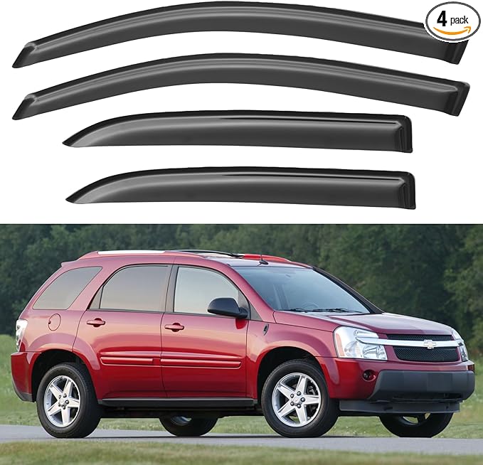 Window Visors Rain Guards for 2005 2006 2007 2008 2009 Chevy Equinox, by YQAUTEC