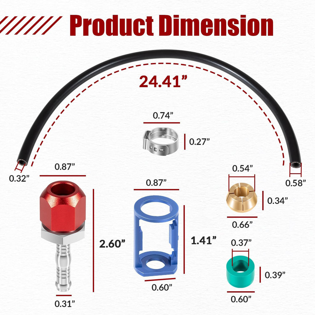 800-671 a/c line splice kit for 3/8" line, front angle view