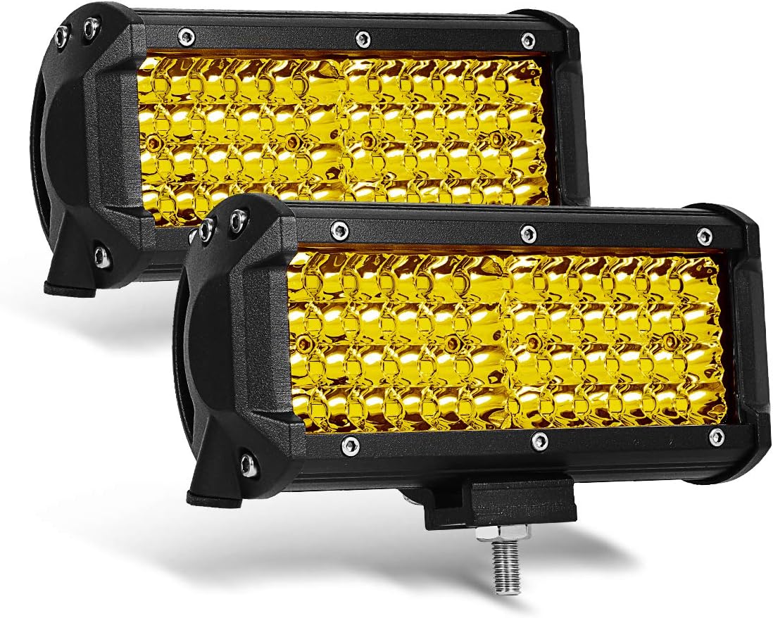 chelhead 7 inch yellow led light bars 96, main product view