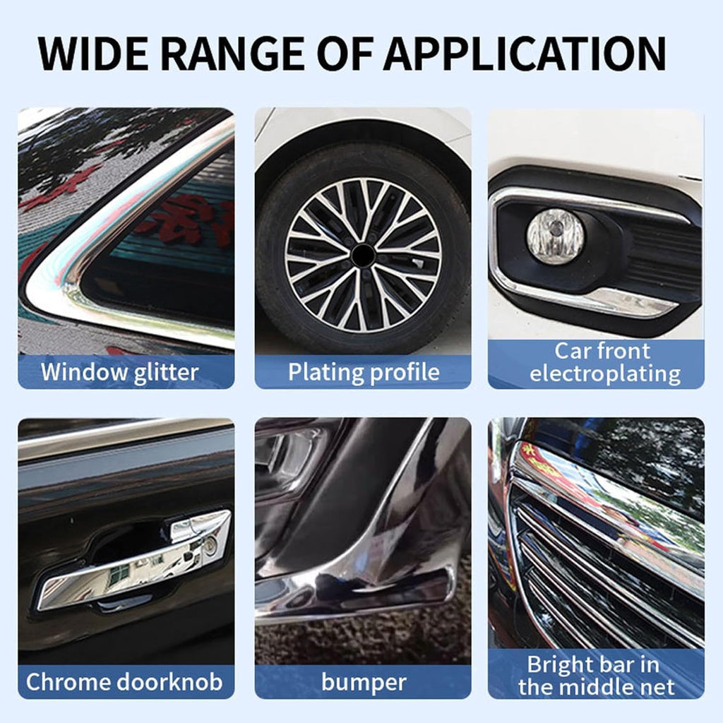 Chrome Polished Scratch Remover, 100g Reconditioning Paste with Repair Wax, Aluminum and Stainless Steel Cleaning Agent for Vehicle, Home, Garage, Workshop Use