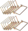 Sunnyway 10 Pack 5/16 Inch Trailer Coupler Wire Lock Pins, Gold, 4 Inch Long, Heavy Duty, Zinc-plated Carbon Steel, Trailer Hitch Pins