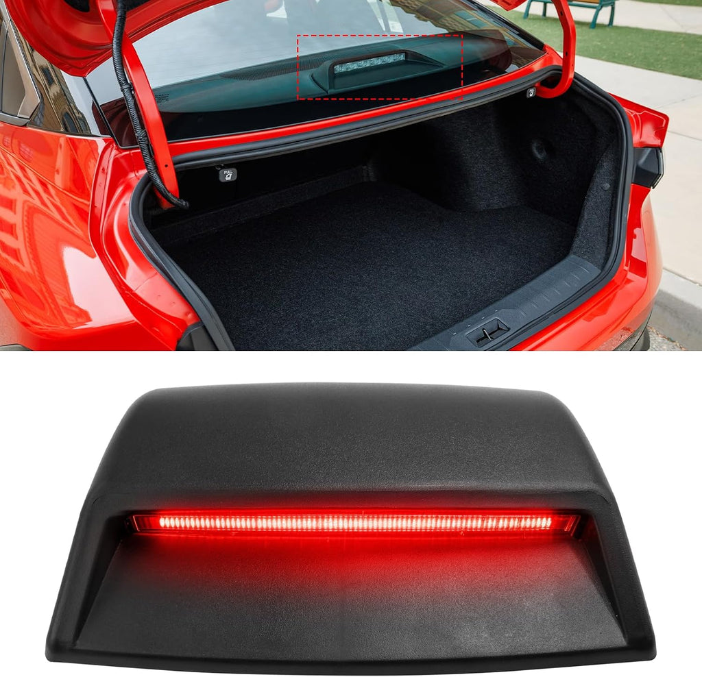 Compatible with Nissan Sentra Third Brake Light 2012-2018,7th Gen Sentra High Mount Rear Tail Center Stop Light,3rd Brake Lamp Assembly Replacement for 26590-3RA0B 26590-3SG0B,Black,1PC