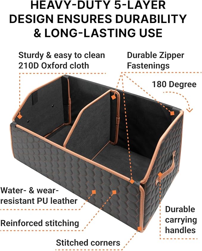 Foldable Trunk Organizer for Car Storage - Image 3