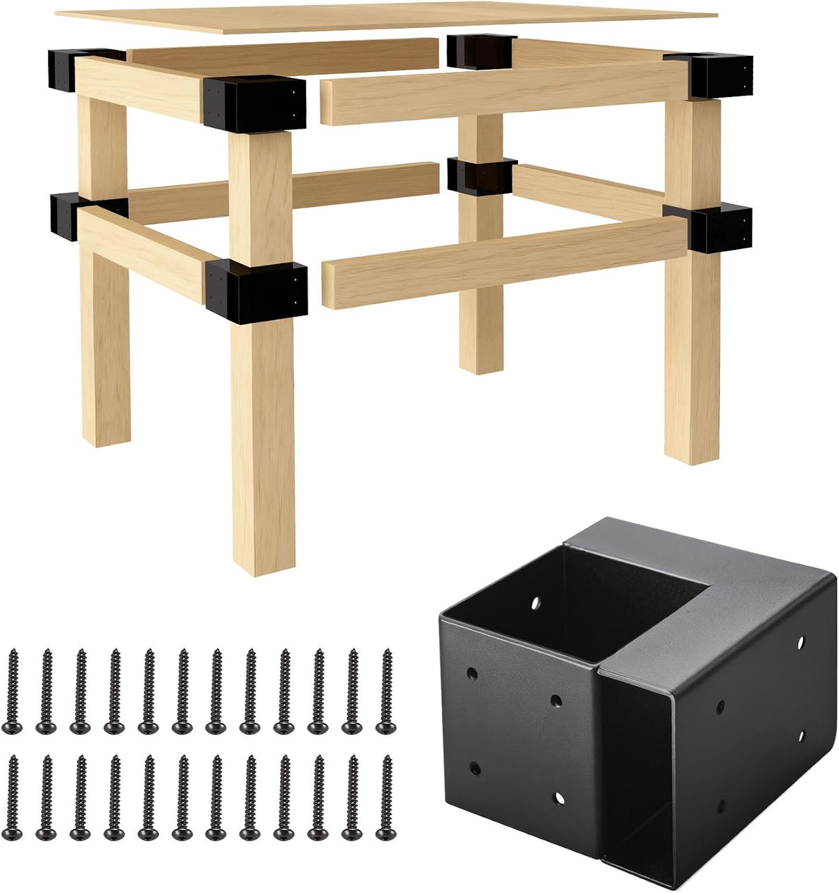 workbench brackets kit 8 pcs, 3-way right angle, main product view